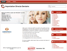 Tablet Screenshot of importationdentaire.fr